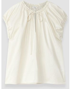 JOSEPH Cindy Cotton Sateen Blouse - Natural