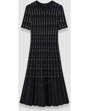 JOSEPH Fragmented Stripes Dress - Black