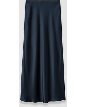 JOSEPH Isaak Long Silk Satin Skirt - Blue