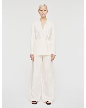 JOSEPH Victor Soft Cotton Silk Jacket - White