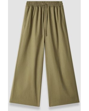 JOSEPH Thurla Light Cotton Trousers - Green