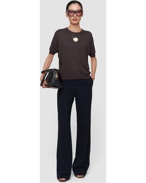 JOSEPH Jana Silk Knit Top - Blue