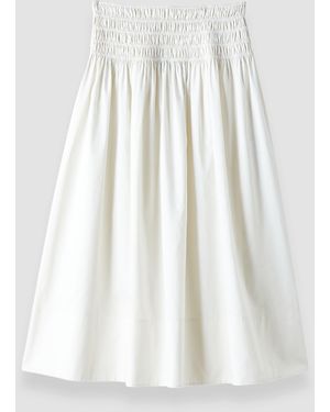 JOSEPH Leonie Cotton Sateen Skirt - White