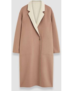 JOSEPH Edmond Reversible Double Face Cashmere Coat - Natural