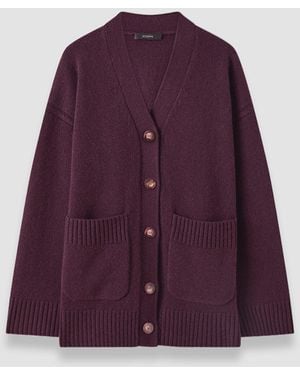 JOSEPH Luxe Cashmere Cardigan - Purple