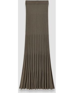JOSEPH Merino Rib Knit Skirt - Natural