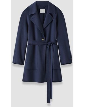 JOSEPH Frankie Light Double Face Wool Coat - Blue
