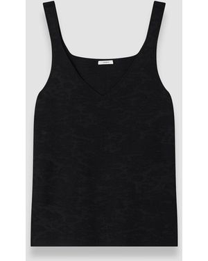 JOSEPH Joann Leopard Jacquard Milano Tank Top - Black