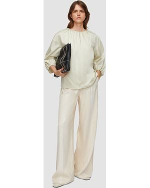 JOSEPH Chemisier Godin En Satin De Coton - Neutre