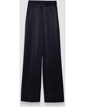 JOSEPH Dijon Double Satin Trousers - Blue