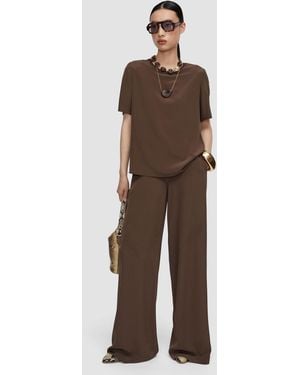 JOSEPH Rubin Crepe De Soie Silk Blouse - Brown