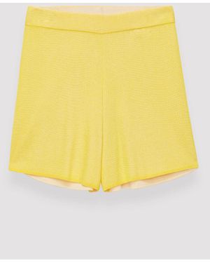 JOSEPH Plated Knit Shorts - Yellow
