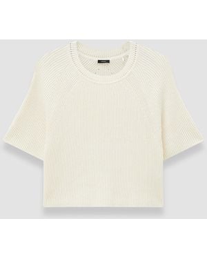 JOSEPH Linen Blend Knit Top - Natural