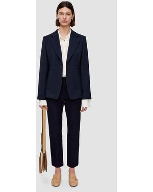 JOSEPH Glenview Tailoring Wool Stretch Jacket - Blue
