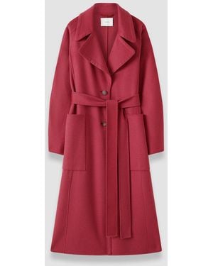 JOSEPH Spencer Double Face Cashmere Coat - Red