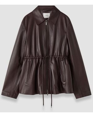 JOSEPH Tullia Soft Nappa Leather Jacket - Brown