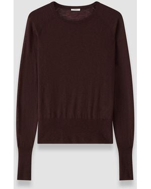 JOSEPH Geras Cashair Jumper - Brown