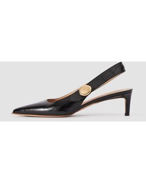 JOSEPH Slingbacks Cleo En Cuir Verni - Blanc