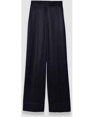 JOSEPH Dijon Double Satin Trousers - Blue