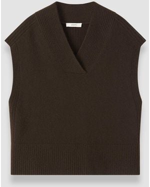 JOSEPH Mena Pure Cashmere Vest - Black