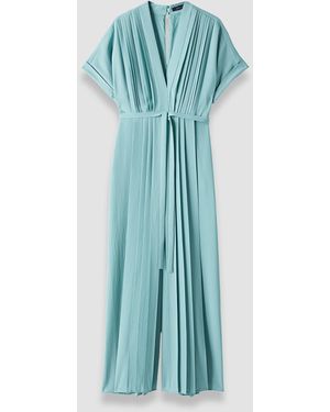 JOSEPH Sofia Airy Plissé Jumpsuit - Blue
