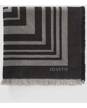 JOSEPH Neoma Wool Jacquard Scarf - Black