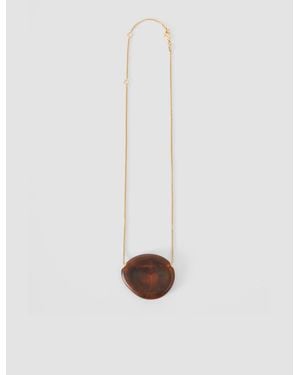 JOSEPH Bean Pendant Resin Necklace - Black