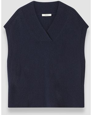 JOSEPH Mena Pure Cashmere Vest - Blue