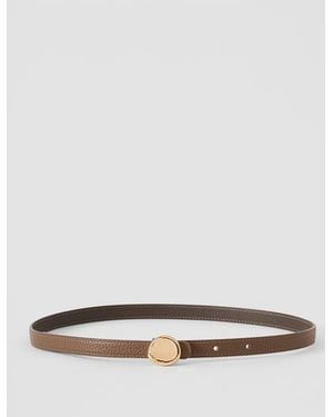 JOSEPH Arden Reversible Leather Belt - White