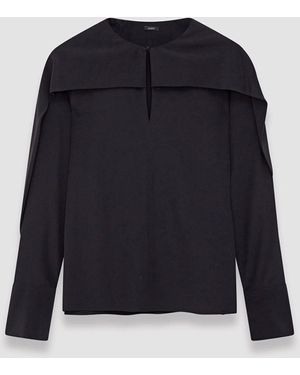 JOSEPH Blouse Balard En Crêpe De Soie - Bleu