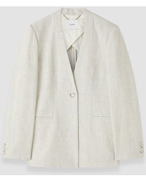 JOSEPH Ferula Textured Cotton Linen Jacket - White