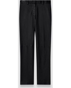 JOSEPH Coleman Long Leather Stretch Trousers - Black