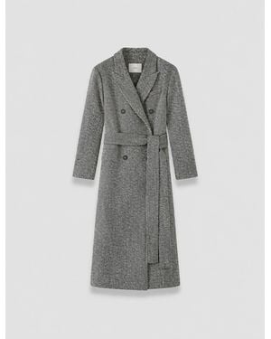 JOSEPH Alessio Wool Twill Coat - Grey