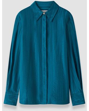 JOSEPH Sina Silk Stripe Blouse - Blue