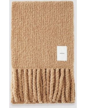 JOSEPH Bouclé Knit Scarf - Natural