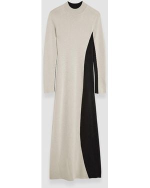JOSEPH Bi-colour Knit Dress - White