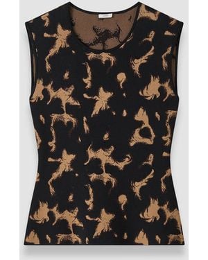 JOSEPH Acis Tortoiseshell Knit Tank Top - Blue