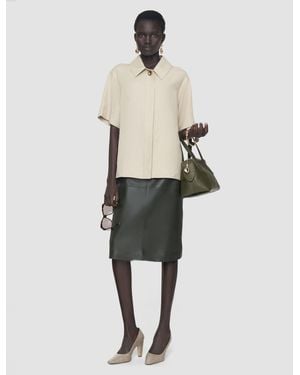 JOSEPH Volu Light Linen Blend Shirt - Natural