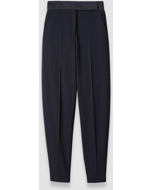 JOSEPH Aix Tailored Crepe Trousers - Blue