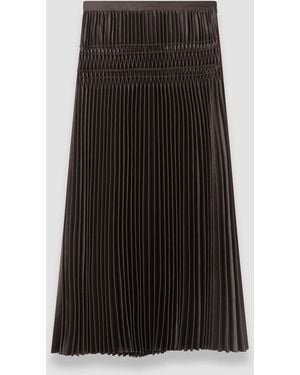 JOSEPH Hayes Pleated Woven Skirt - Black