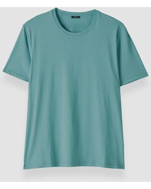 JOSEPH Cotton Silk Jersey T-Shirt - Blue