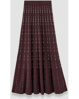 JOSEPH Fragmented Stripes Skirt - Purple