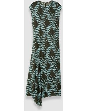 JOSEPH Lauri Open Weave Silk Dress - Blue