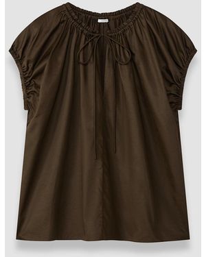 JOSEPH Cindy Cotton Sateen Blouse - Green