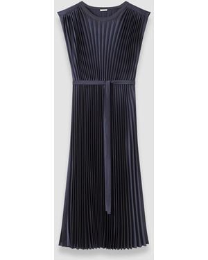 JOSEPH Volta Knit Weave Plissé Dress - Blue