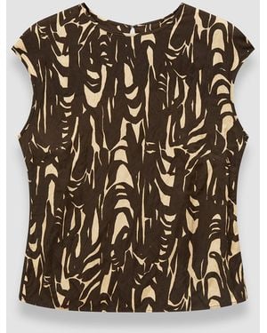 JOSEPH Zeyna Printed Crinkle Top - Multicolour