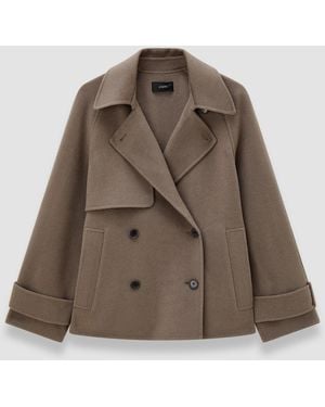 JOSEPH Marne Double Face Cashmere Coat - Brown