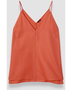 JOSEPH Aragon Soft Cotton Silk Top - Red