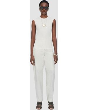 JOSEPH Calife Silk Cotton Rib Vest - White