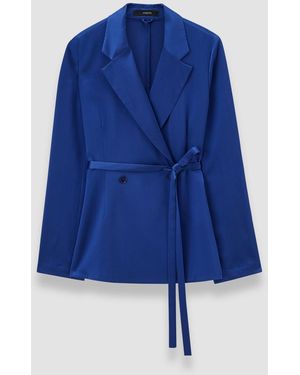 JOSEPH Joubert Silk Satin Jacket - Blue